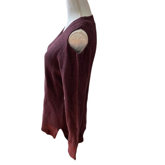 Lucy & Laurel Waffle Knit Sweater Plum M - Picture 3 of 7